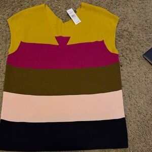 LOFT Multicolor Striped Tank Top